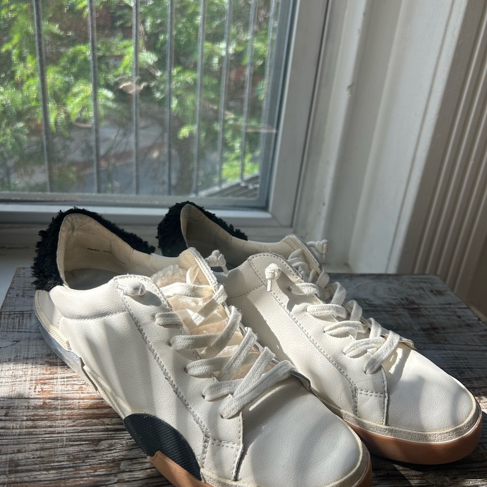 Dolce Vita White and Black Women's Sneakers